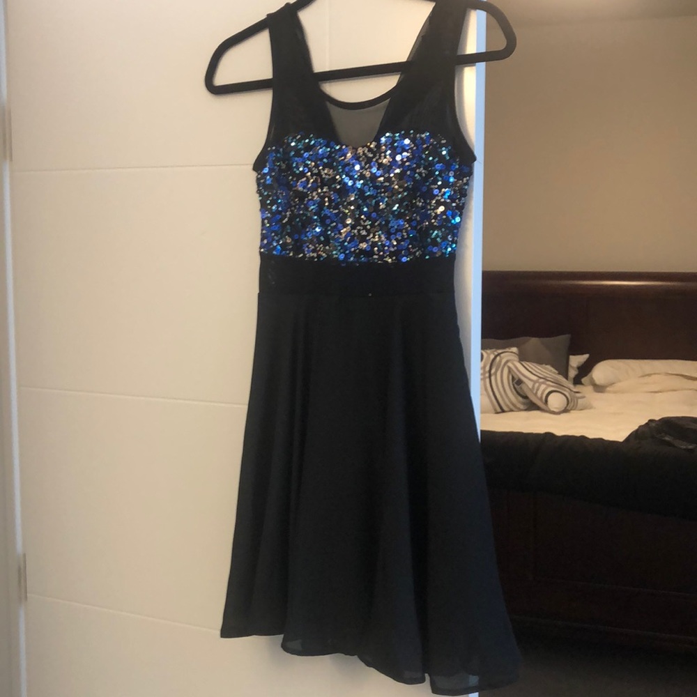Charlotte Russe Blue Sparkle Dress M